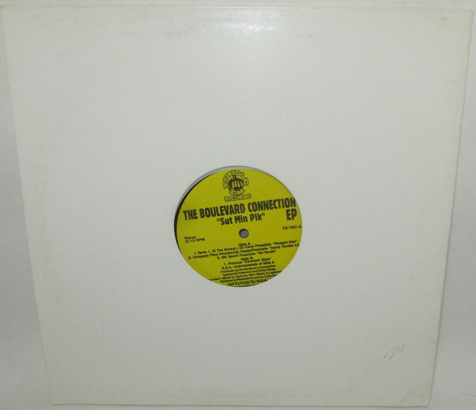 THE BOULEVARD CONNECTION - SUT MIN PIK ( EP ) Vinyl US 1998 Tame Kaos Sensei VG+