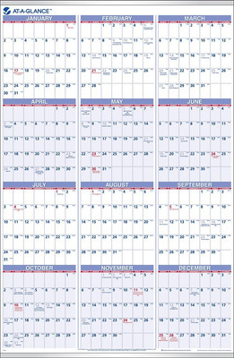 PM1228 Yearly Wall Calendar, 24 X 36, 2016