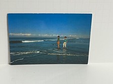 Boys at Beach Karachi Pakistan Continental Postcard B6