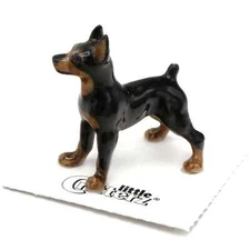 ➸ LITTLE CRITTERZ Dog Miniature Figurine Miniature Pinscher Min Pin Zeus