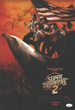 Jay Chandrasekhar +7 Signed 12x18 Super Troopers 2 Authentic Autograph JSA COA