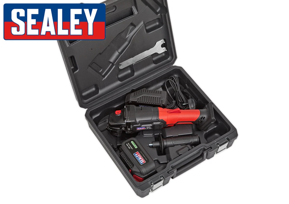 Sealey CP20VAG - Cordless Angle Grinder 115mm / 4.5inch  Li-Ion 20v + 1h Charger - Image 2 of 2