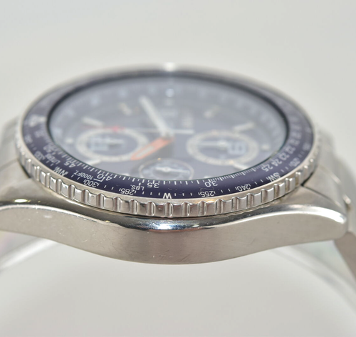 New Battery SEIKO ANA Flightmaster Pilot 7T92-0CF0 Blue Dial Quartz Men's Watch - Picture 15 of 16