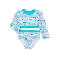Girls Long Sleeve Rash Guard Swim Set Bikini ~ COCOMELON ~ Size 12M