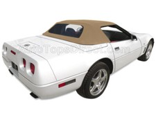 Fits 1994-1996 Corvette Convertible Top Wglass Window Parchment Sailcloth Fits 1994-1996 Corvette Convertible Top Wglass Window Parchment Sailcloth