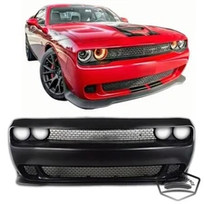 Fits 2008-2014 Dodge Challenger Front Bumper SRT Style Front Lip Splitter PP