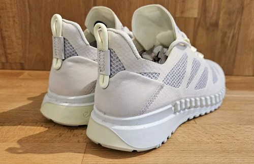 Ecco Womens Zipflex Breathable Mesh Comfort Leather Trainers Beige/Grey UK 3.5/4 - Picture 4 of 15