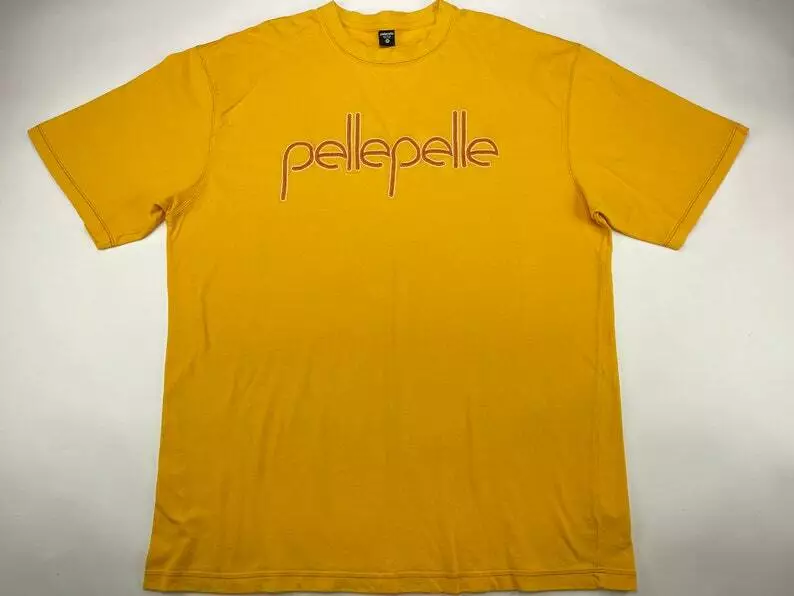 T shirt top in pelle