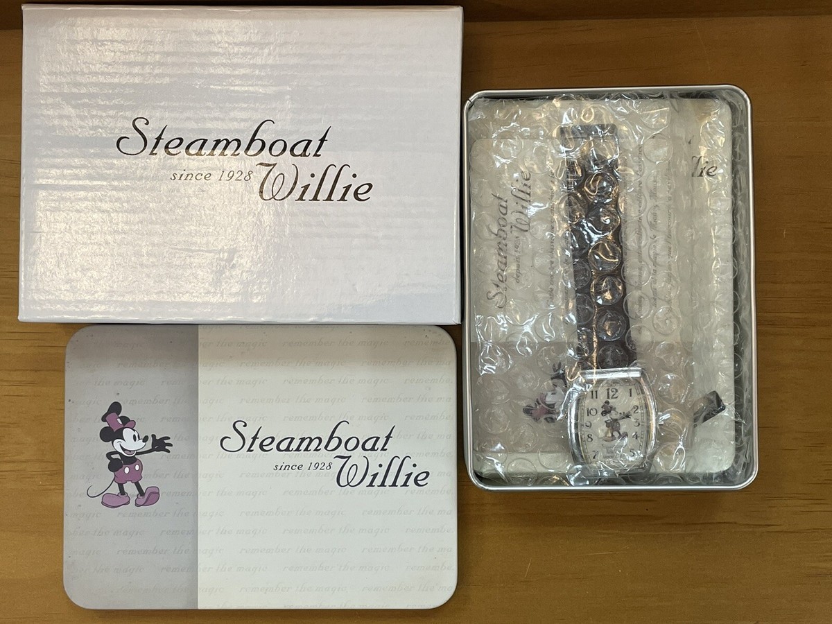 Disney Steamboat Willie Watch In Tin Box with Papers & Case  display picture 1