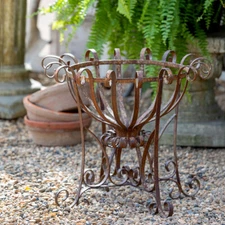 Scroll Metal Urn Planter French Antique Style