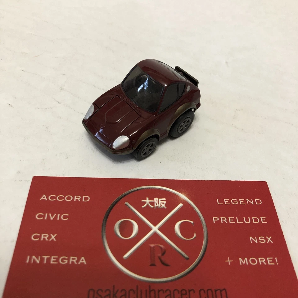 Datsun Fairlady 240ZG Choro Q Pullback Racer Takara JDM Nissan S30 Raro Borgoña Foto 2 de 4