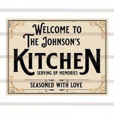 Personalised Kitchen metal tin shabby chic sign/plaque novelty home decor gift