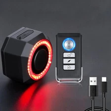 Smart Bike Light Alarm Remote Control Motorcycle Alarm Security Protection New
