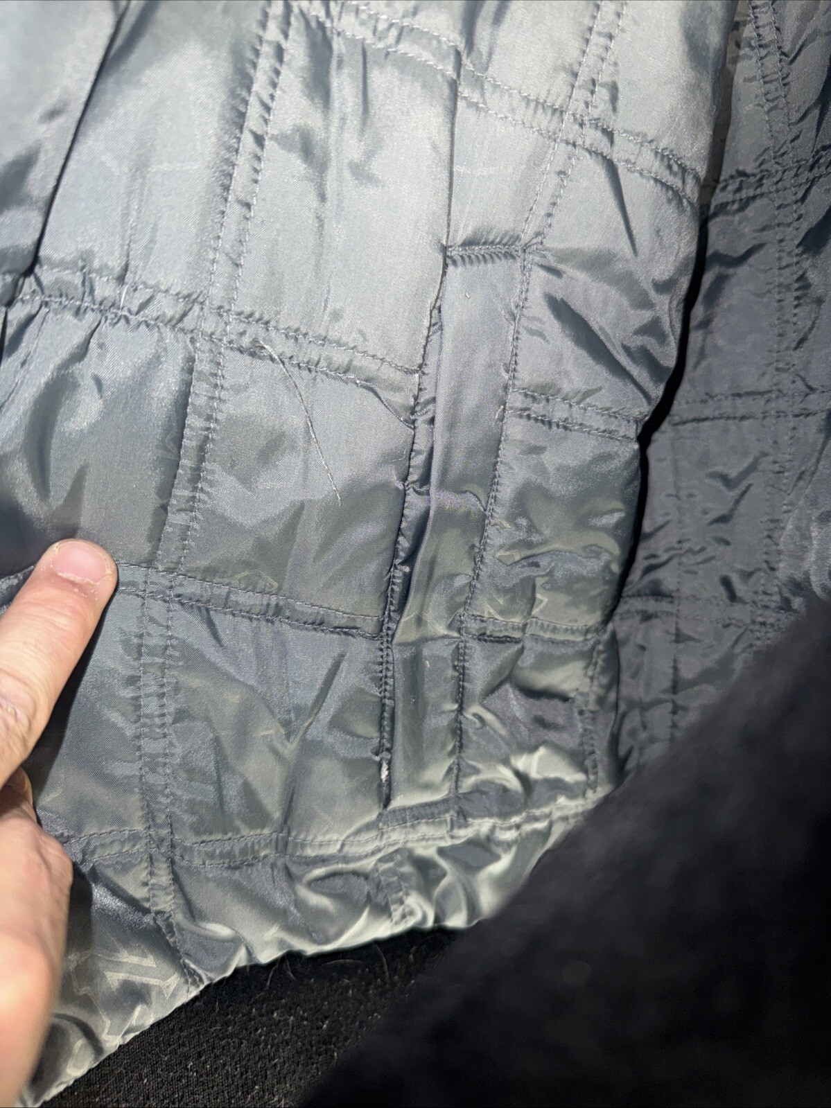 Vintage Early 2000’s Technine Snowboard Jacket XXL Black Grey White Button RARE image 7