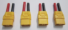 4X XT90 FEMALE CONNECTOR PLUG PIGTAIL ADAPTER 10AWG AMASS TURNIGY 4.5MM BULLET