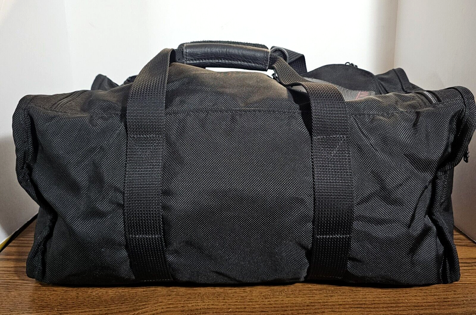 TUMI Black Carry On Duffle Bag Ballistic Nylon 19" Overnight Weekender