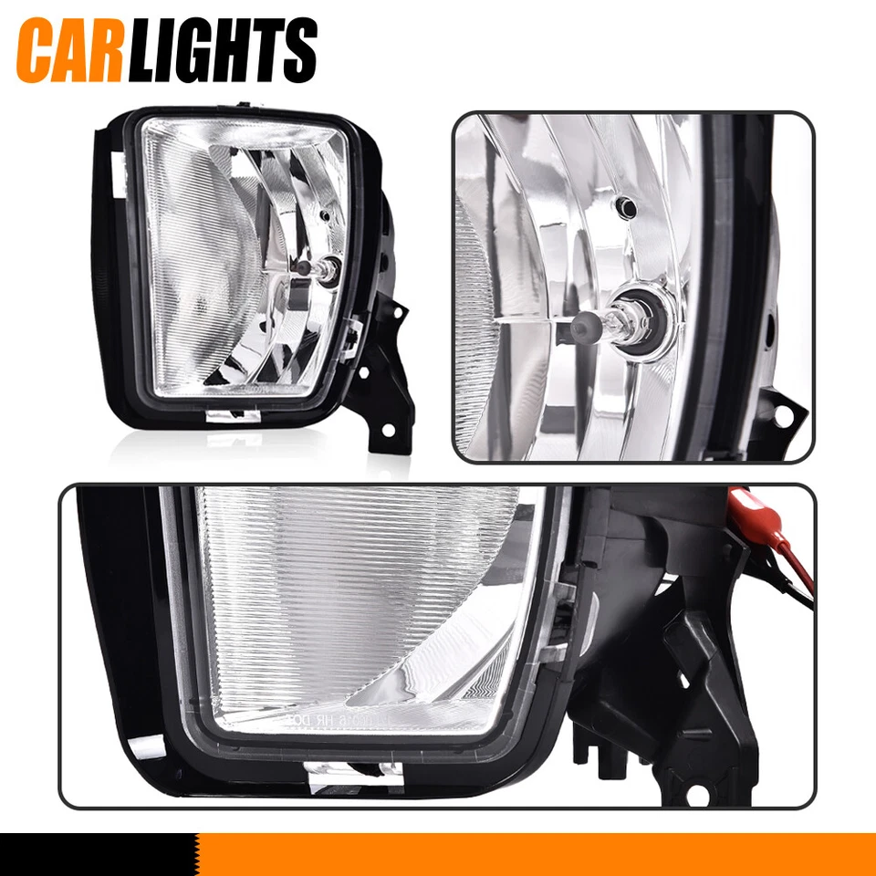 Fit For 2013 2014 2015 2016 2017 2018 Dodge RAM 1500 Bumper Clear Fog Lights - Изображение 4 из 4