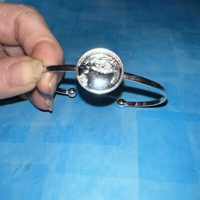 Vintage NRO Capricorn Ram Silver Tone Medallion Bracelet 