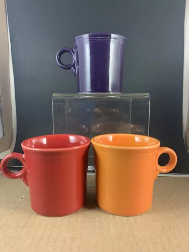 Vintage Fiesta Homer Laughlin Coffee Mug Colorful Set Lot USA Ceramic Cup 