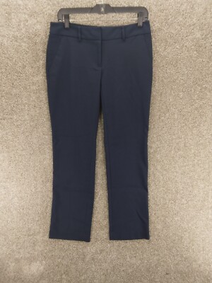 Apt.9 Torie Dress Pants Women 4 Dark Blue Low Rise Straight Leg Pockets  Career | eBay