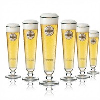 6X Warsteiner Bier Glas 0,3L Tulpe Exklusiv Neu Pils GläSer Goldrand Pokal Helle