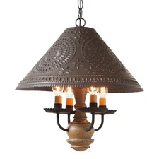 Wooden Homespun Shade Light in Pearwood