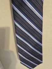 Bespoke New York Mens Tie Blue Striped 59" x 3"