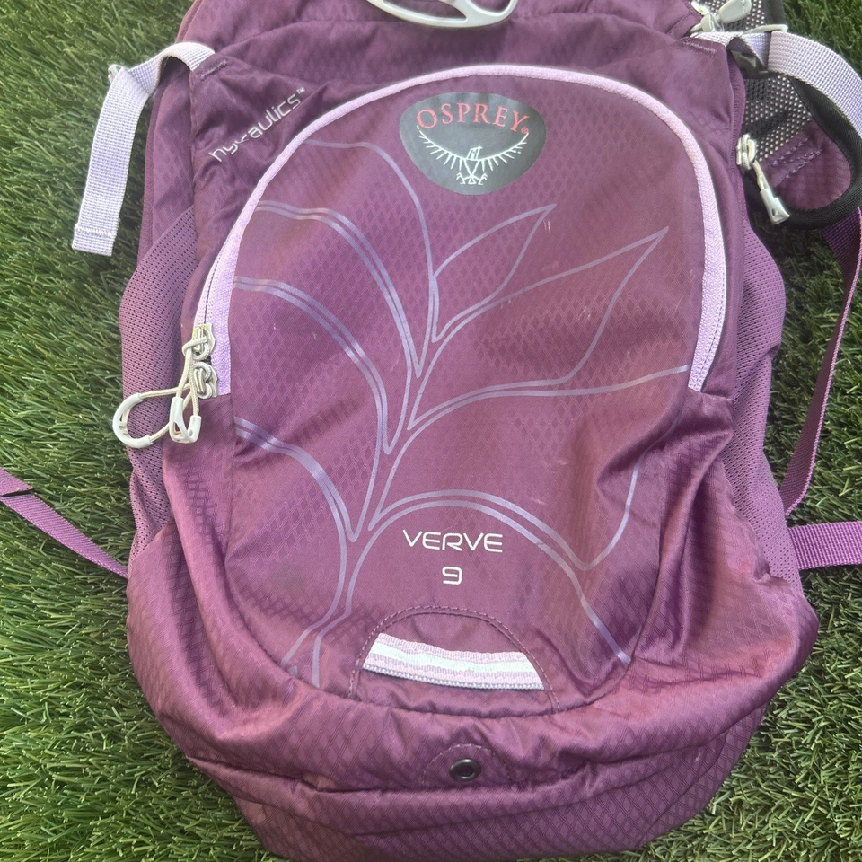 Mochila Osprey Verve 9 Pequeña Exterior Senderismo Púrpura Sin Vejiga de Agua Foto 2 de 4