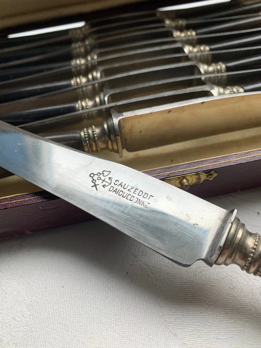 10 couteaux anciens en corne et acier