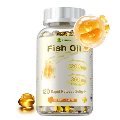 Omega 3 Fish Oil Capsules Rich In DHA & EPA, 120 Capsules