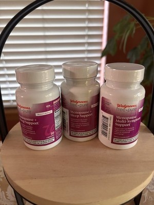 3 - Free+Pure Menopause + Sleep Support Capsules, Hot Flashes, Night Sweats 2/27