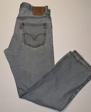 LEVI'S 505- Men's Y2K VINTAGE 34x30 Light Wash Regular Straight Leg Denim Jeans