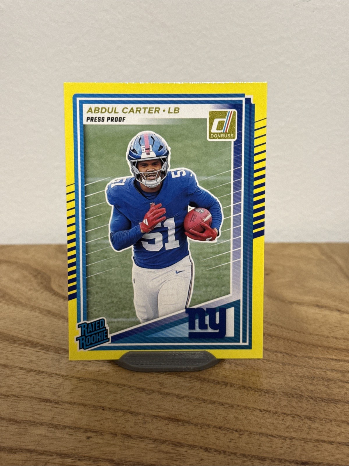 2025 Panini Donruss Football Yellow Press Proof Rated Rookie - Abdul Carter