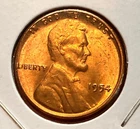 1954-P Lincoln Wheat Cent Penny GEM RED BU From an Original Bank Roll