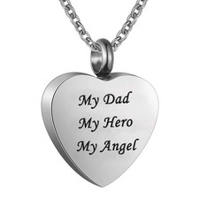 Cremation Jewelry Urn Necklace Stainless Steel for Ashes - Memorial Gift