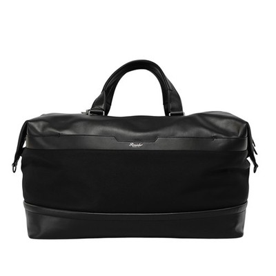 1300$ PINEIDER FIRENZE 1774 Leather Shoulder Travel Duffle Bag Weekender Black