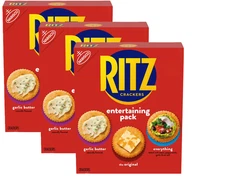 3 x RITZ Crackers Variety Pack with Original Everything, Garlic Butter Crackers