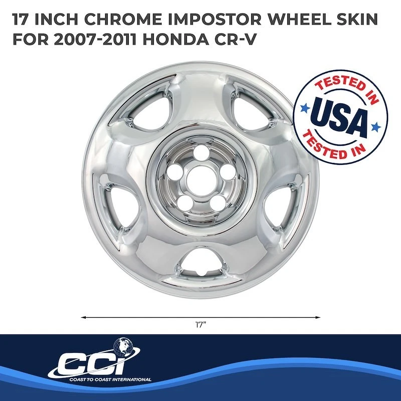 IMP-75X, para Honda CR-V 07-11, 17" Cromo Réplica Recubrimiento Rueda, (Juego de 4) Foto 3 de 3