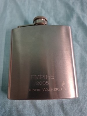 Johnnie Walker Whisky Stainless Steel Hip Flask 6oz
