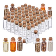 Mini Glass Bottles with Cork Small Glass Vials Decorative Vials 10ml