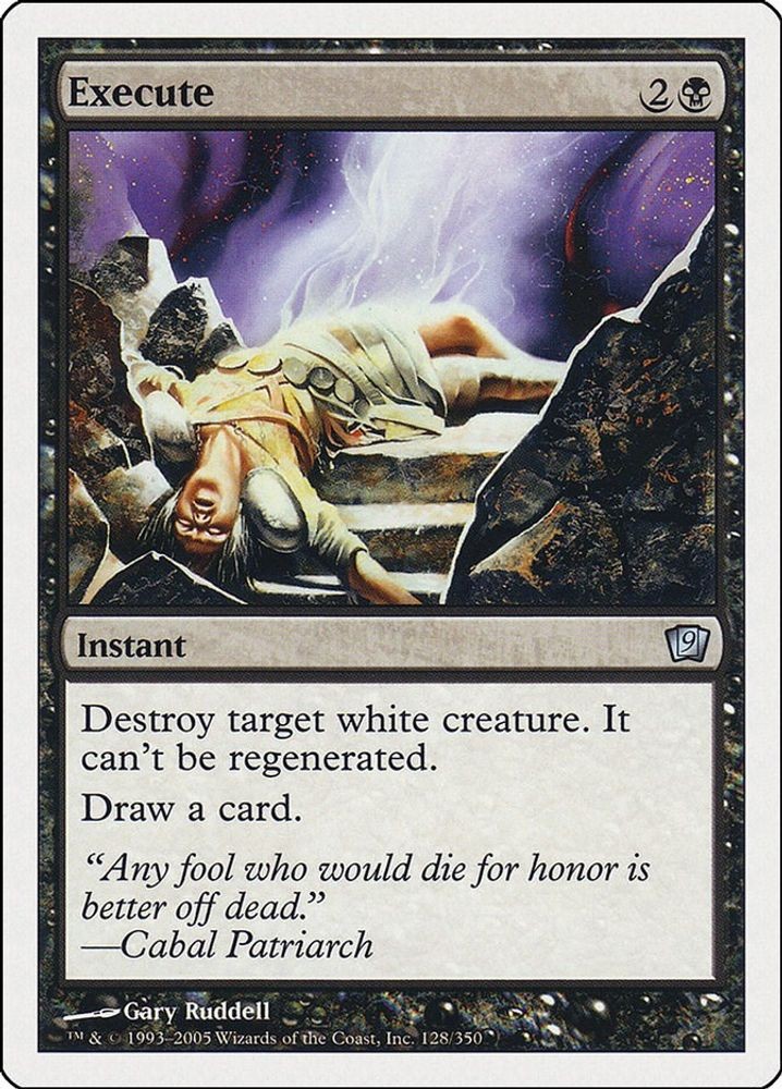 2005 Magic: The Gathering: 9ED - Execute (#128, Foil, Uncommon, Lightly Played)