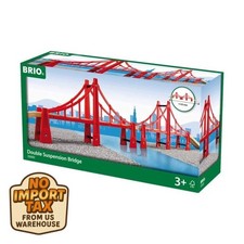    FREE SHIP BRIO 33683 Double Suspension Bridge Wooden Train Track Toy Set