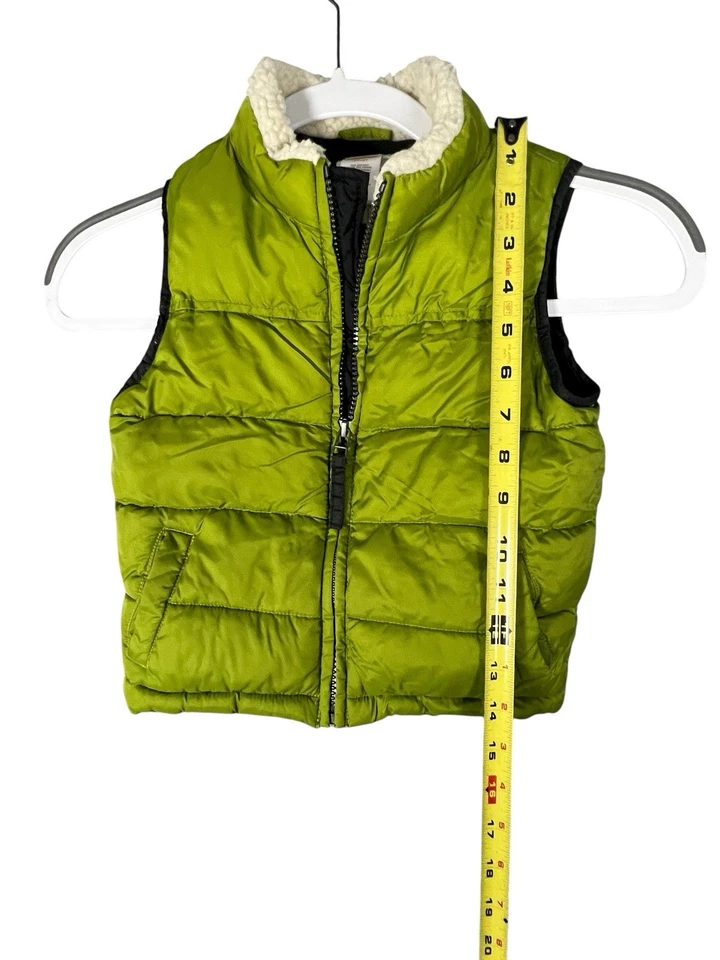 Chaqueta Chaleco Gymboree Niñas Abrigo Puffer 2T-3T Verde Acolchado Puffer Sin Mangas Foto 4 de 4