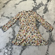 Jessica Simpson Dress Womens Size Large Floral Cottagecore Split Open Sleeve