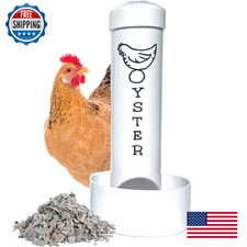 Oyster Shell Feeder for Chickens - Boost Eggshell Strength, Holds 3 lbs