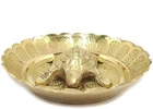 Religious Brass Tortoise with Plate Home Temple Puja Pooja Navratra Wealth 145gm