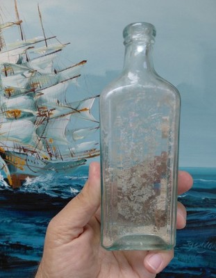 Post 1715 Fleet Shipwreck Artifact Bottle 1886 Bermuda Wreck SS Darlington 