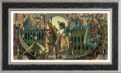 Liebe in Venedig (klein) von Andrei Protsouk. Gerahmt, Signiert Limited Edition