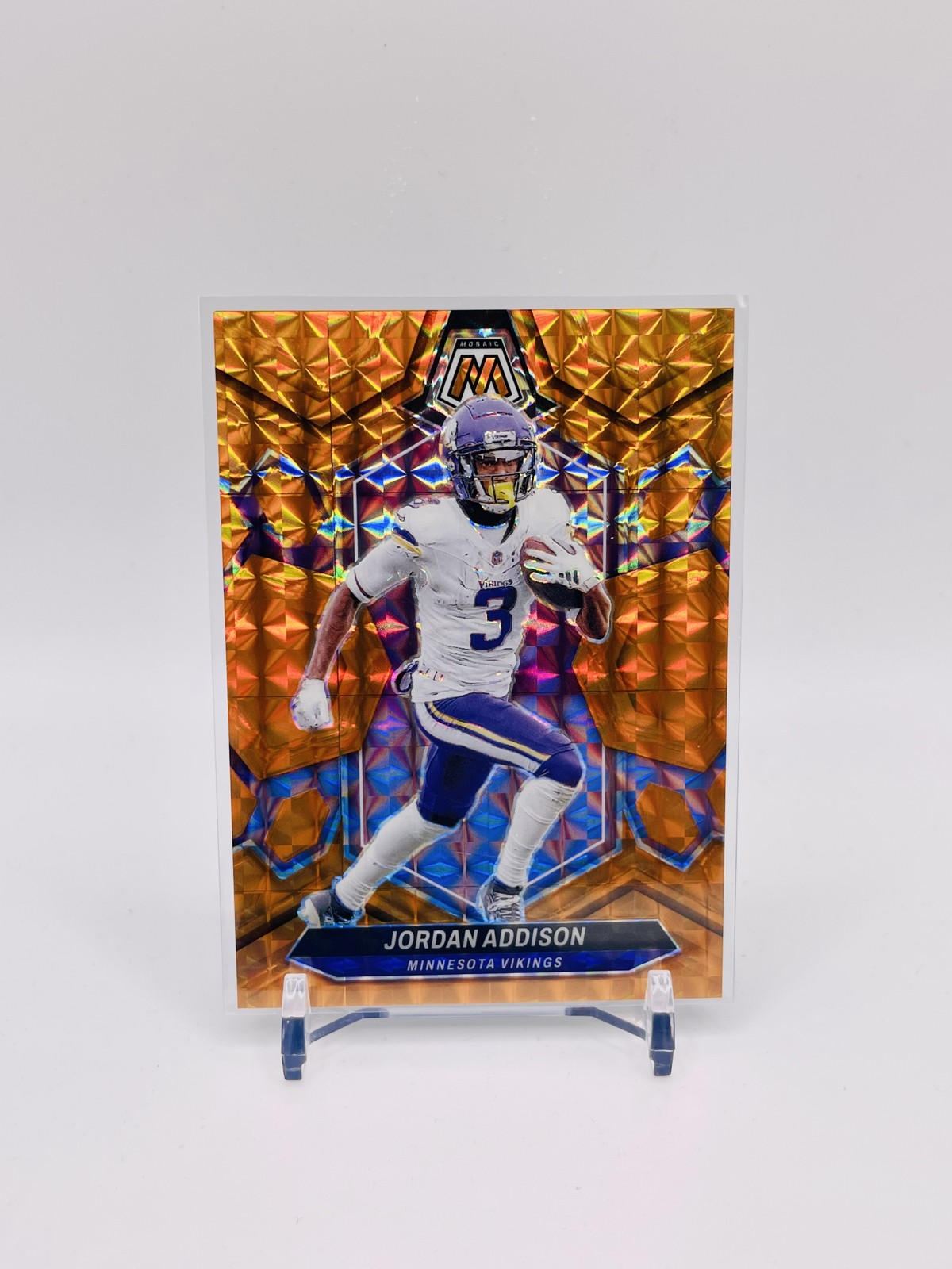 2024 Panini Mosaic - Jordan Addison #144 Orange Mosaic Prizm /199