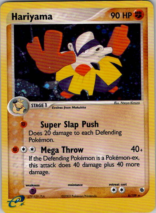 Hariyama - Ruby and Sapphire 8/109 Holo NM